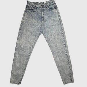 Vintage Cristina Jeans Womens 11 Blue Acid Wash High Waist Tapered Stirrup 80s